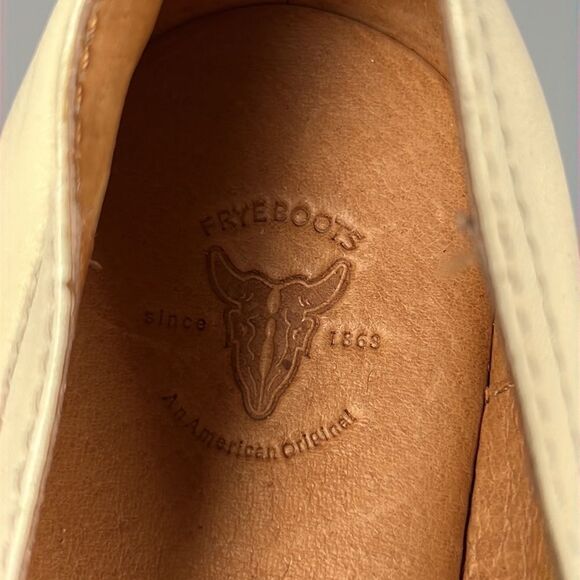 Like New Frye Clementine Ruching Skimmer Beige Flats size 5,5 M - Picture 9 of 13